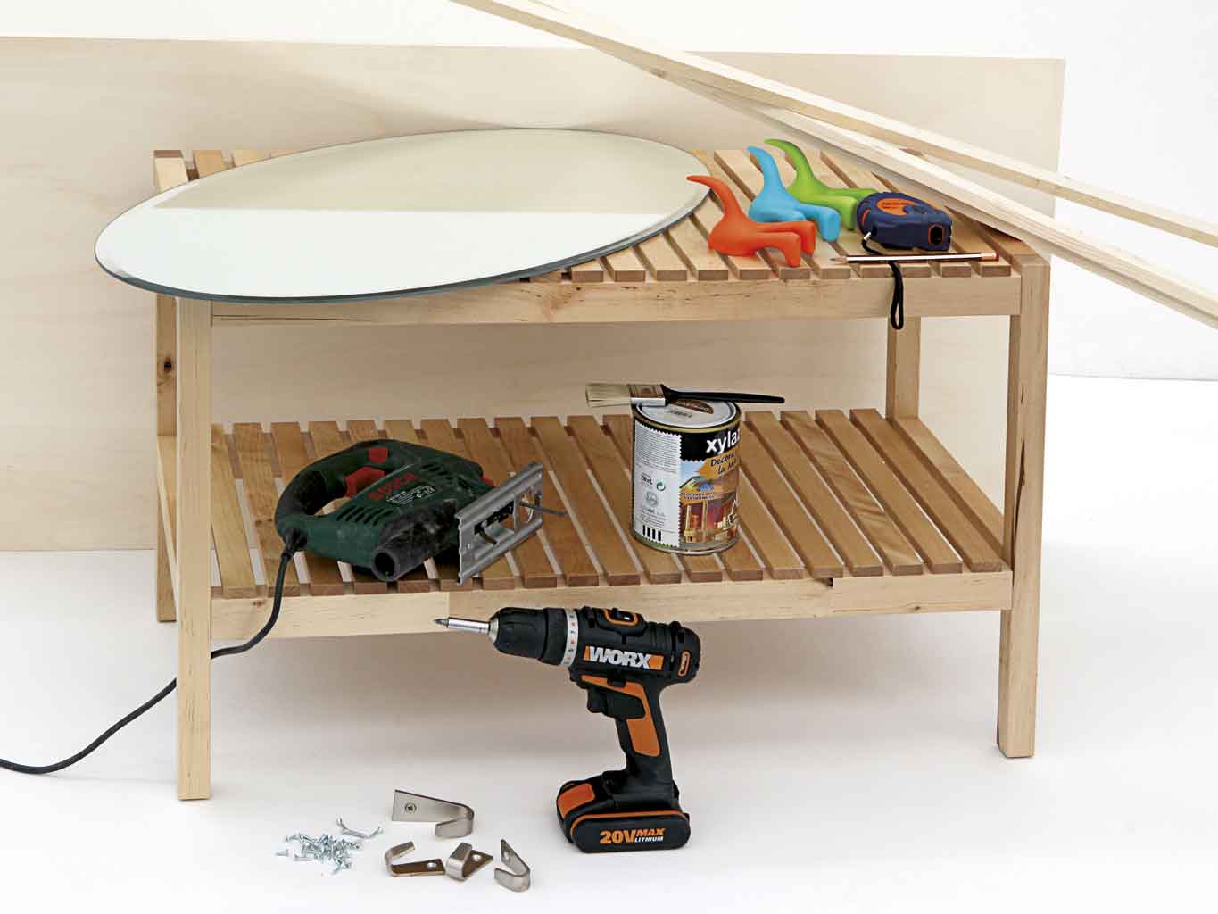 Cómo hacer un banco con perchero para el recibidor